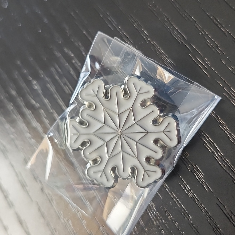 Snowflake Enamel Pin - Picture 3 of 3
